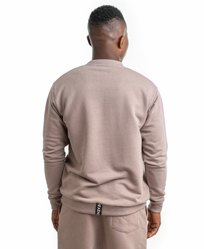 Hanorac capuccino cu logo si scris imprimat