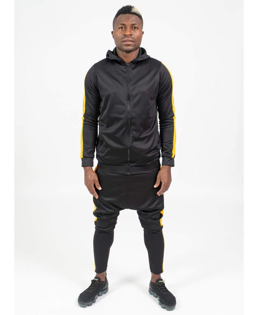 Black tracksuit with yellow lines - Fatai Style
