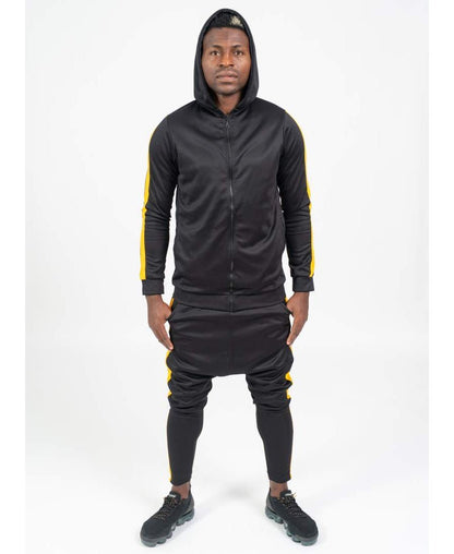 Black tracksuit with yellow lines - Fatai Style