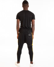 Încarcă imaginea în vizualizatorul Galerie, Black trousers with yellow line - Fatai Style
